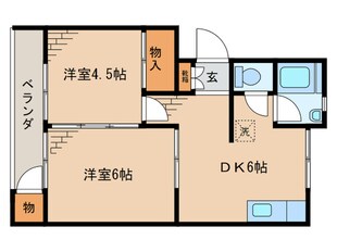 平和橋コ－ポの物件間取画像